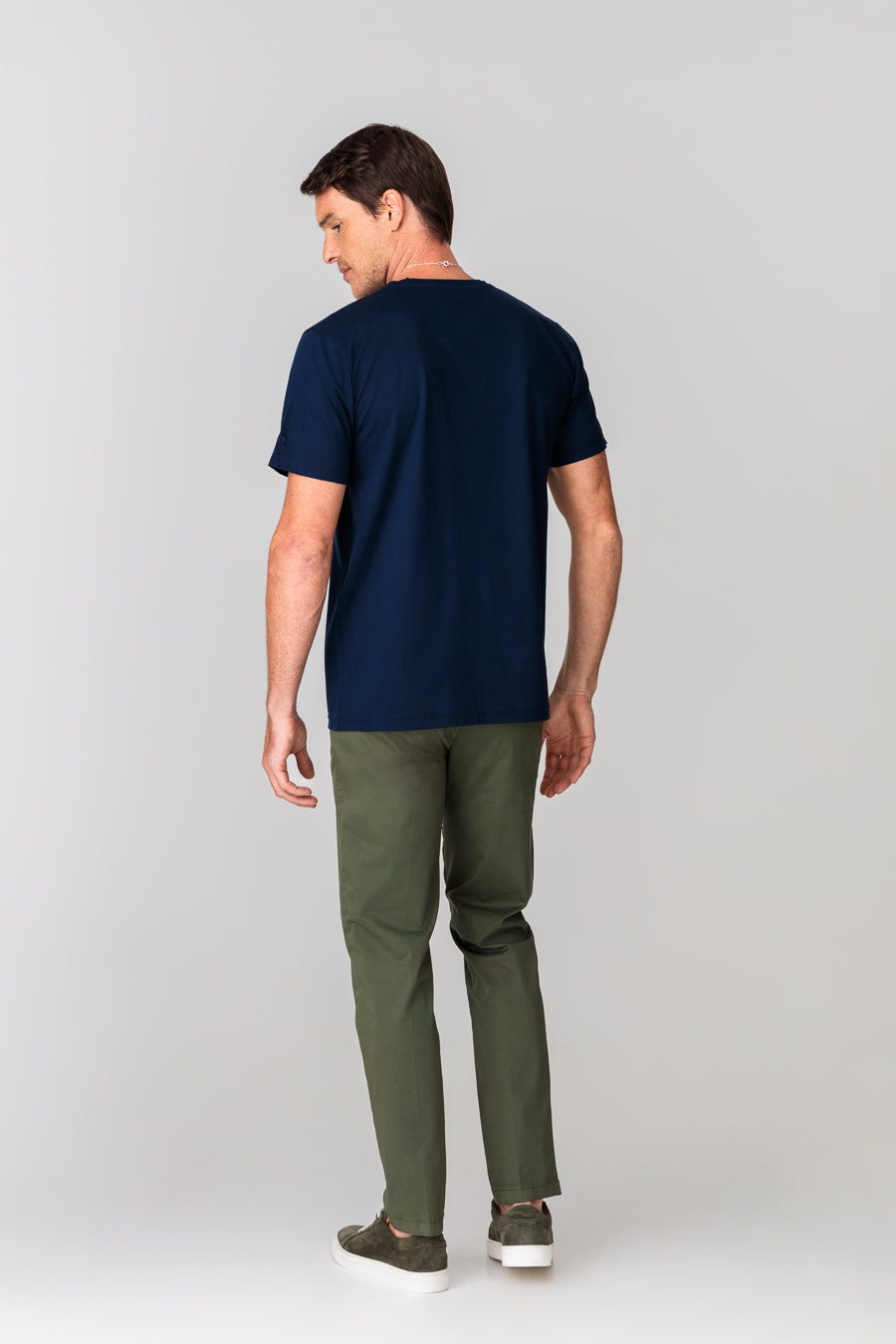 men’s cotton t-shirt navy basic