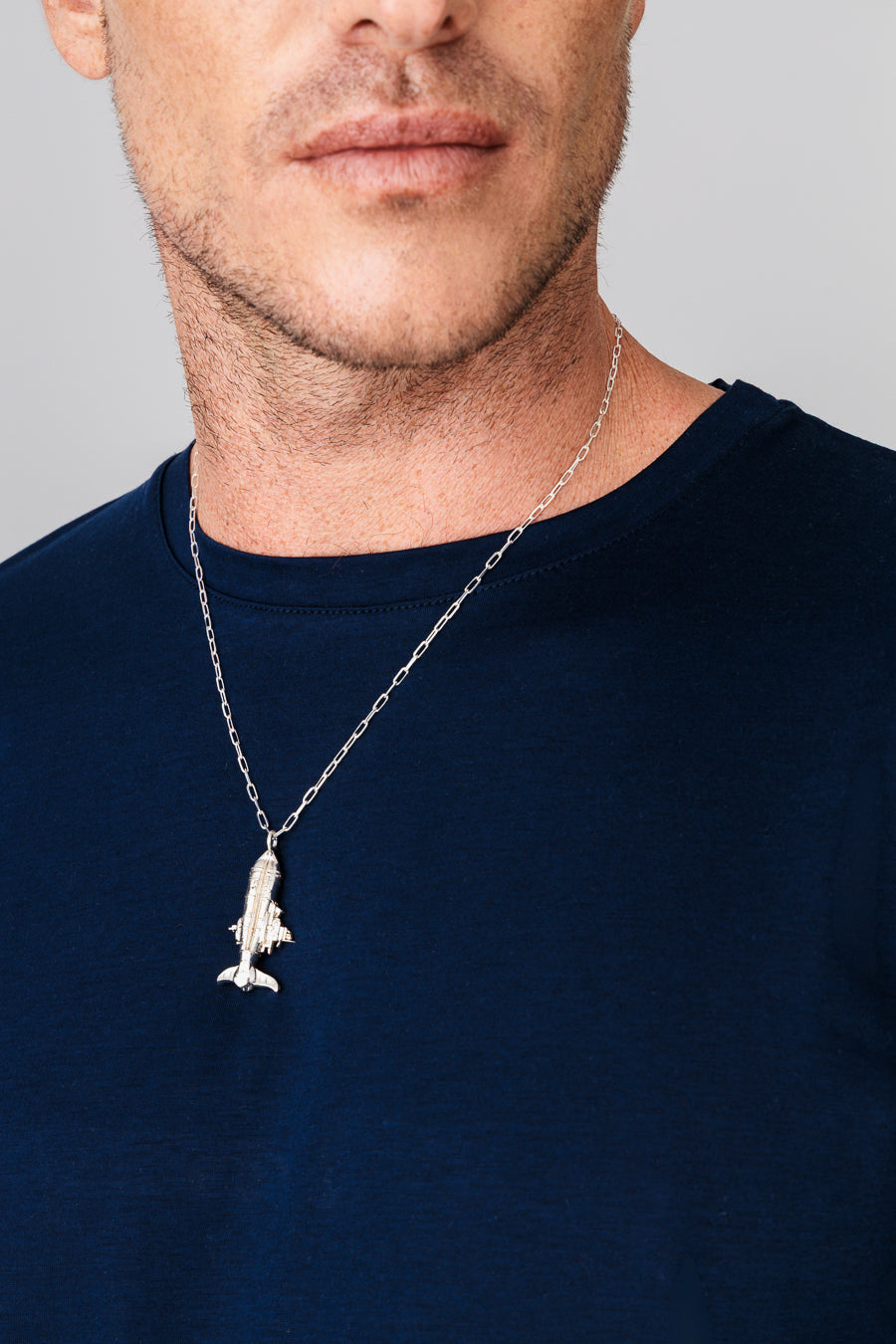 men’s cotton t-shirt navy basic