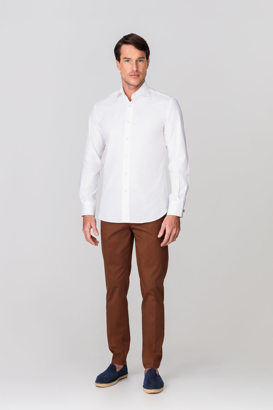 men’s cotton shirt white rx slim