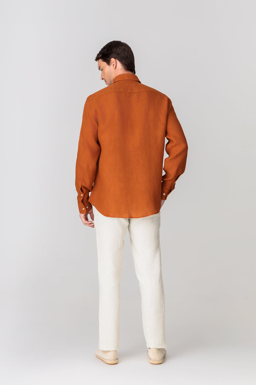 men’s linen shirt honey basic