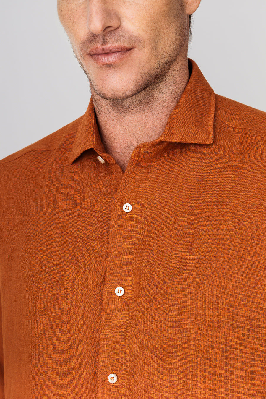 men’s linen shirt honey basic