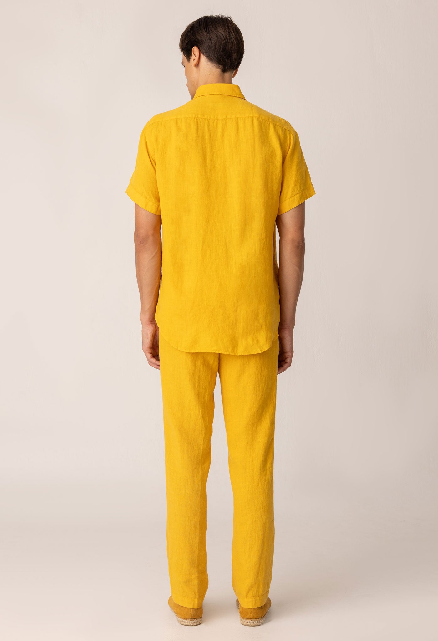 camisa de lino básica amarillo fruit mc