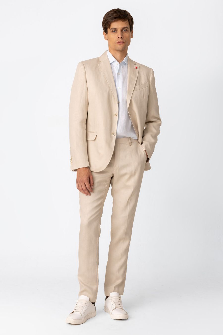 traje vittorio beige para hombre