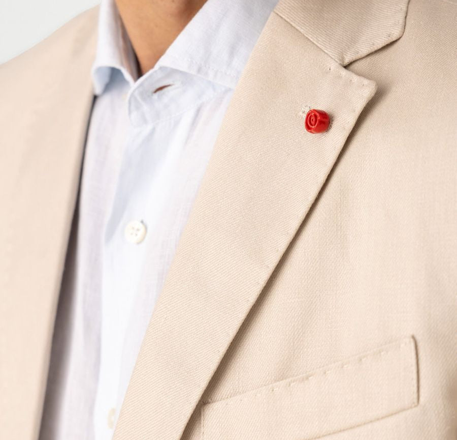 traje vittorio beige para hombre