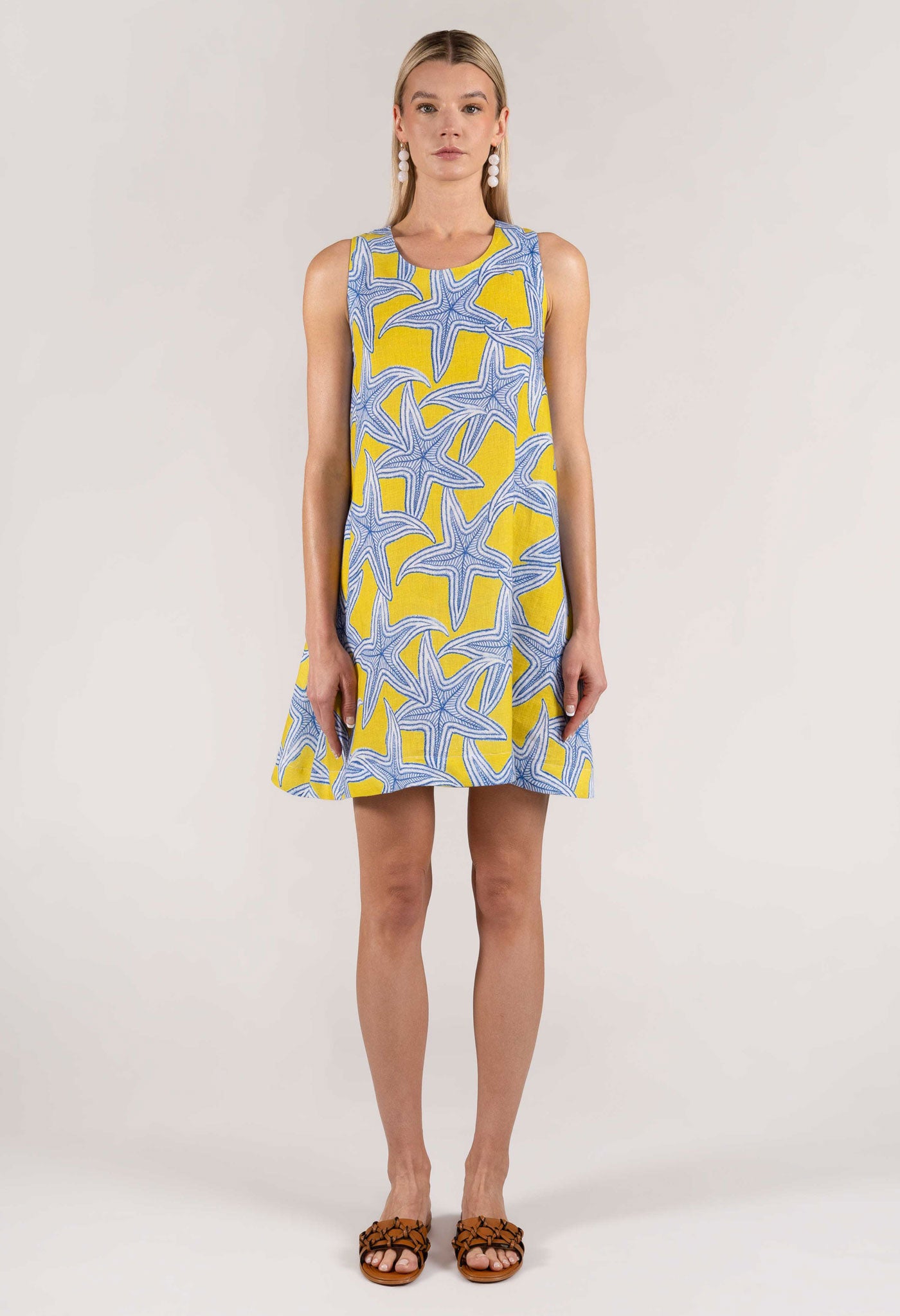 vestido corto stelle amarillo