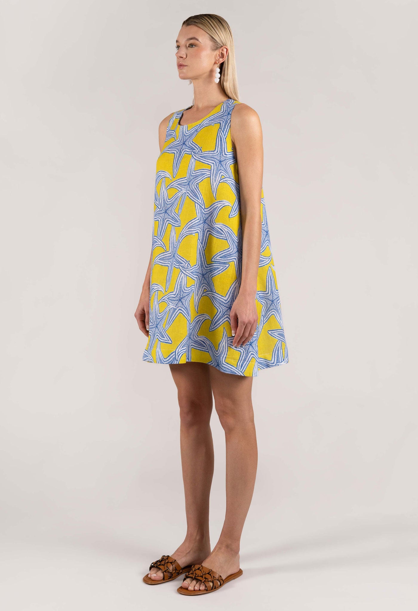 vestido corto stelle amarillo