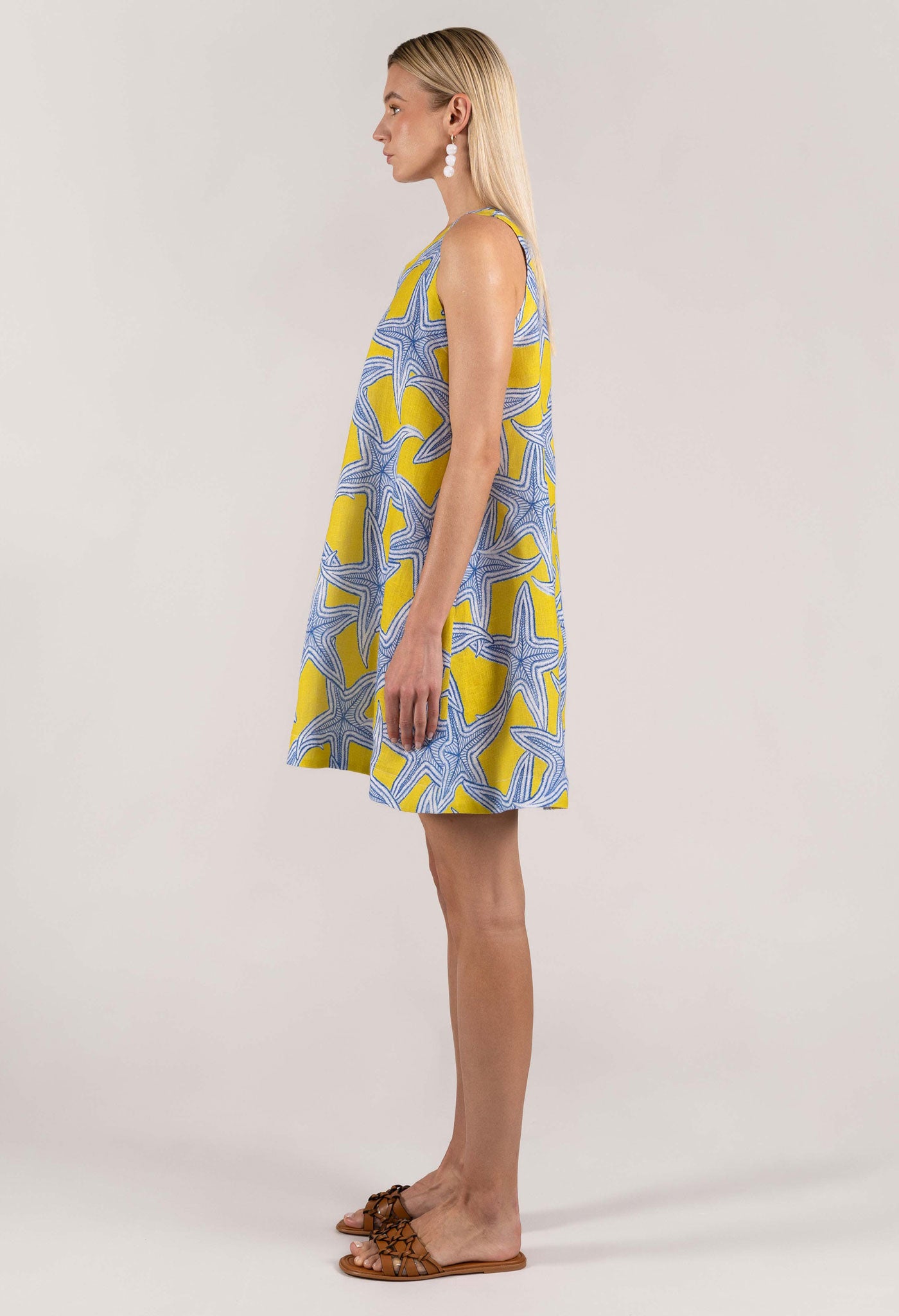 vestido corto stelle amarillo