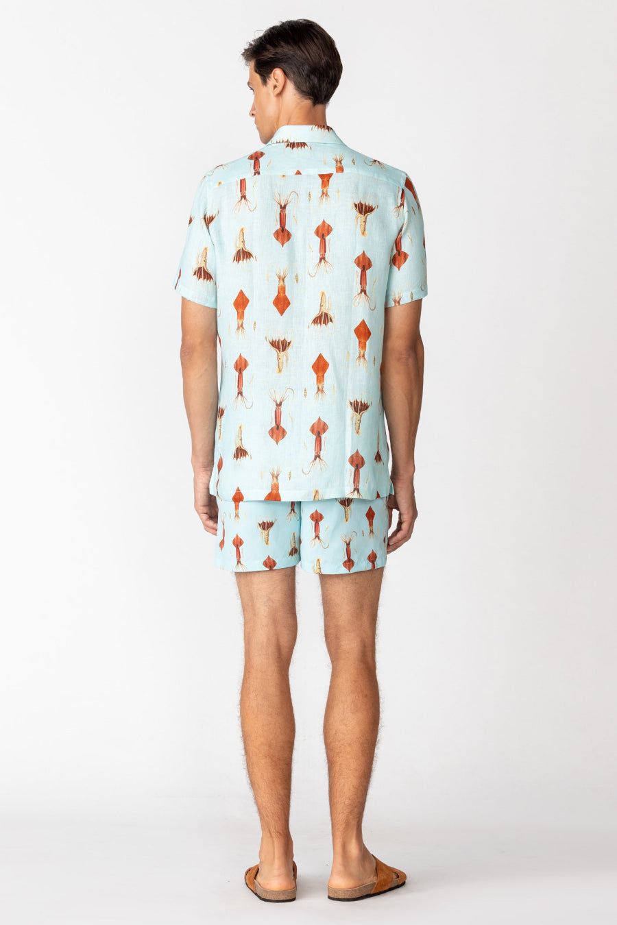 camisa lino para hombre egret