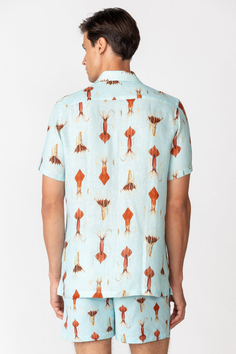 camisa lino para hombre egret
