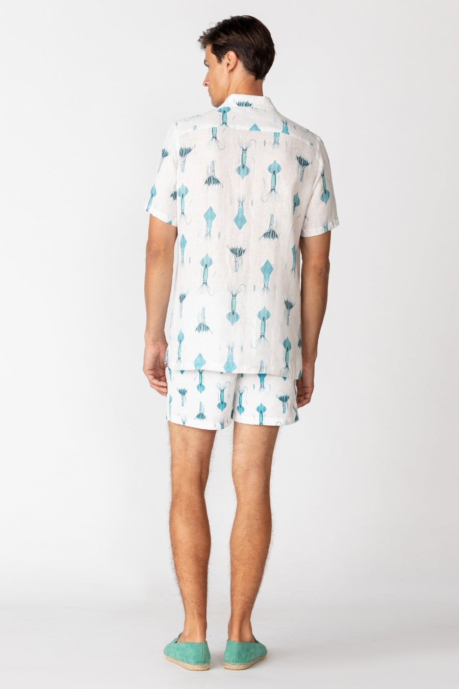 camisa lino para hombre egret