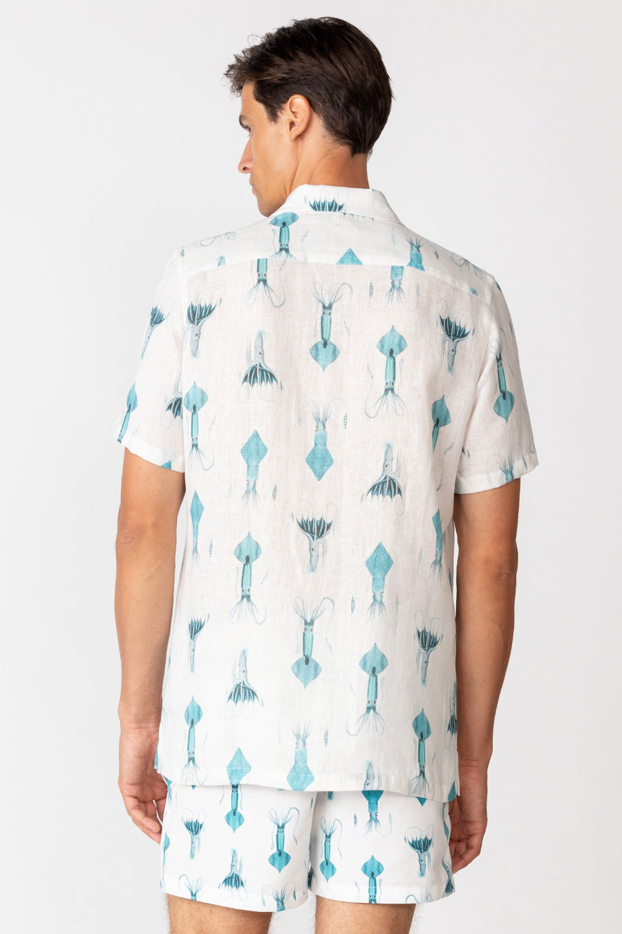 camisa lino para hombre egret