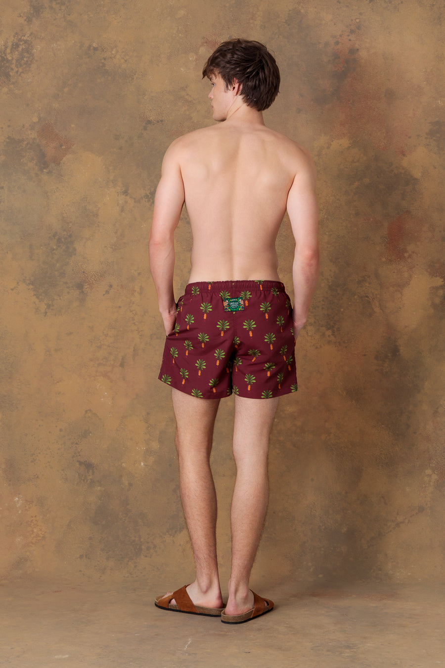 Bañador orfeo granate para hombre