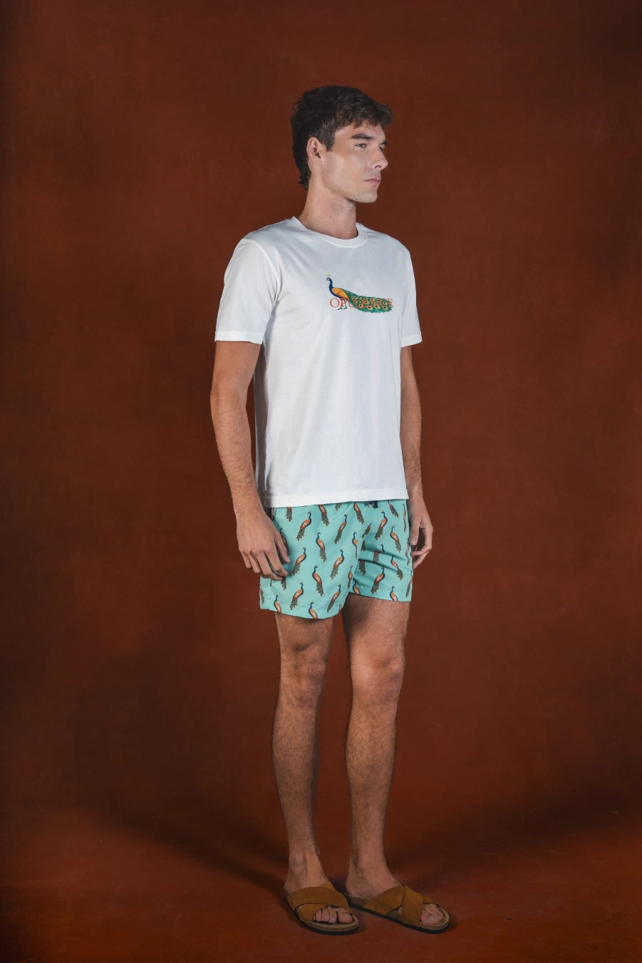 Pavone cotton t-shirt white
