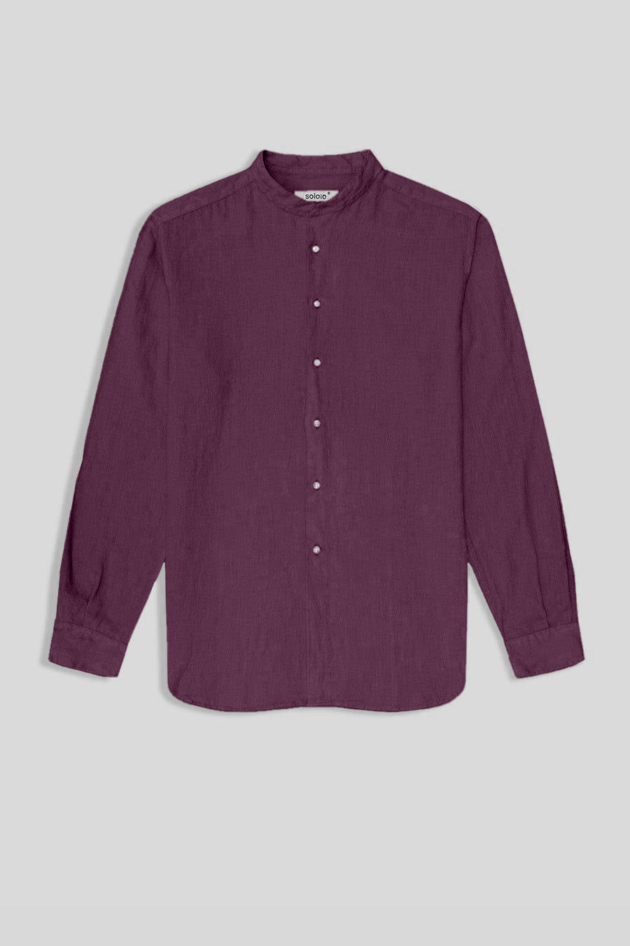 Men's linen shirt mao amaranth