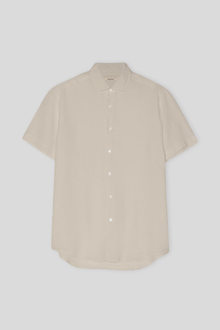 Camisa de lino para hombre beige