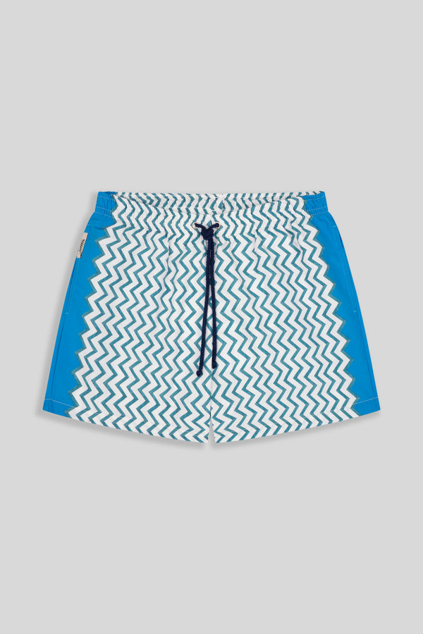 bañador zigzag azul marino