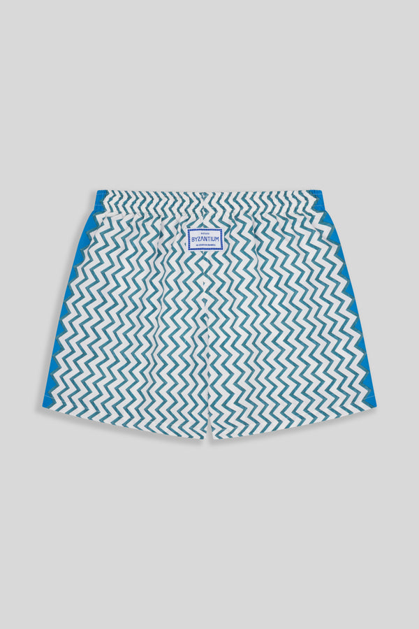 bañador zigzag azul marino