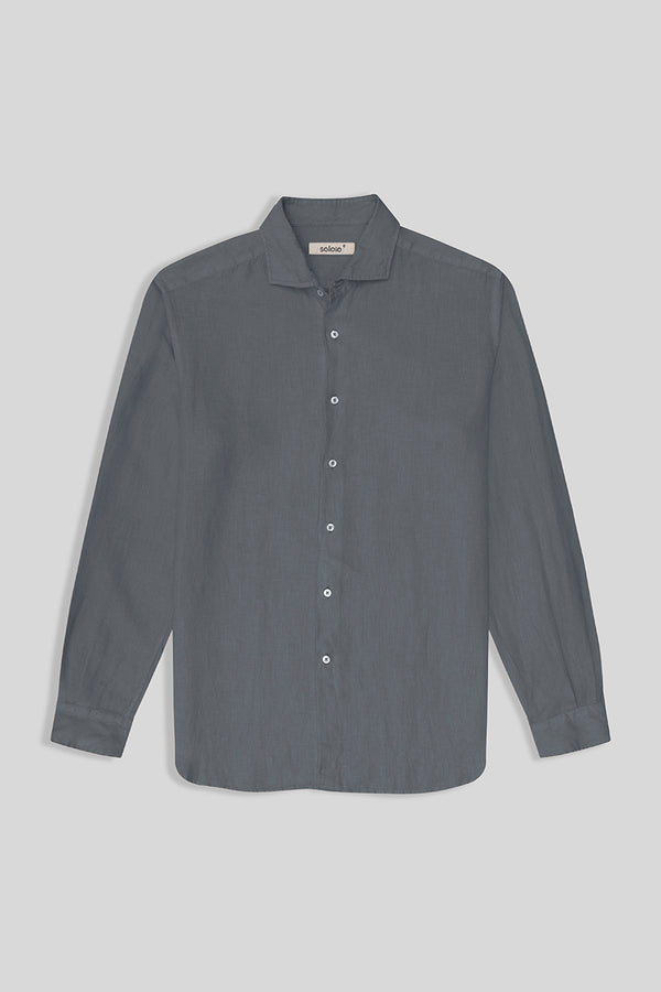 basic linen shirt grey