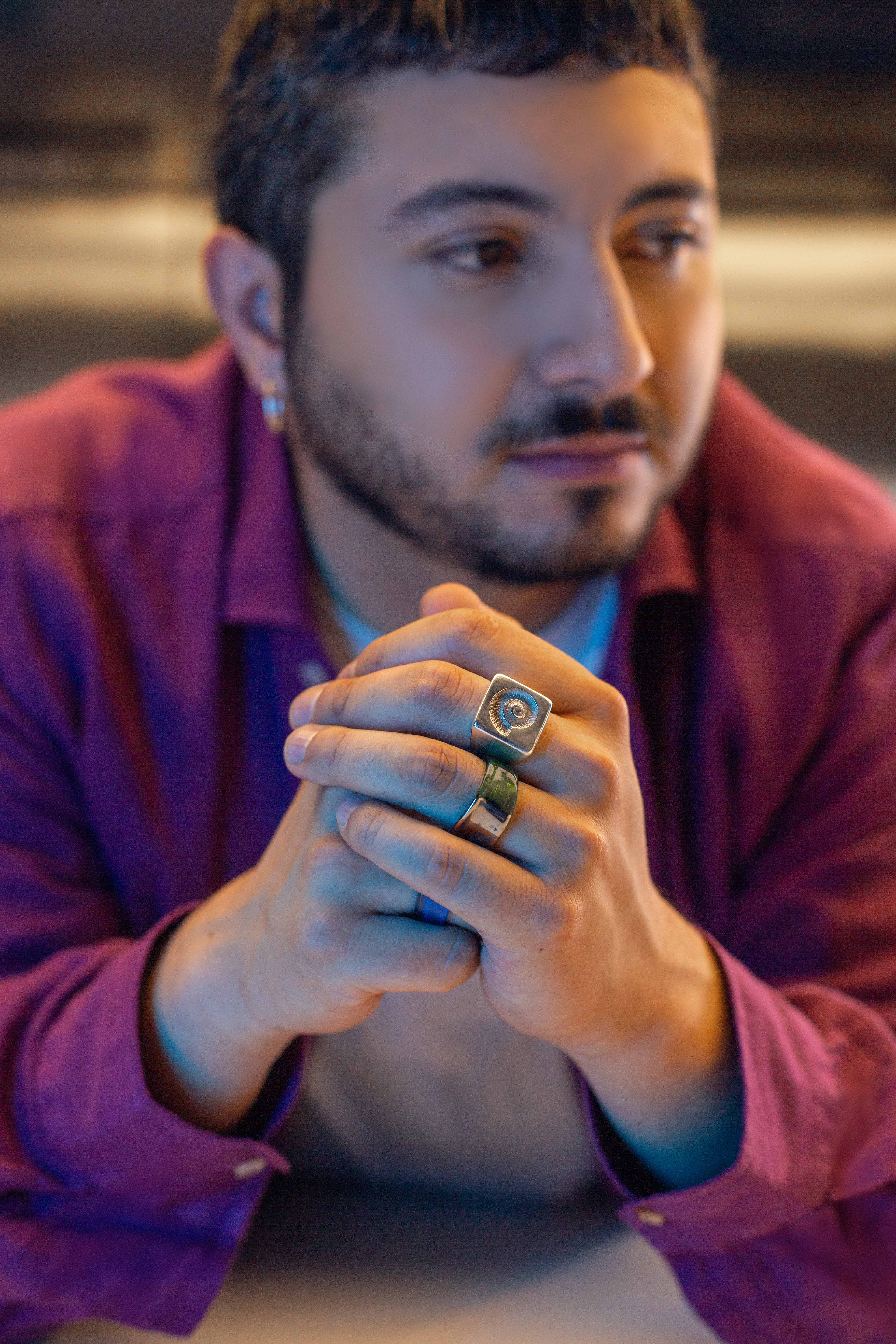 Anillo nautilus plata