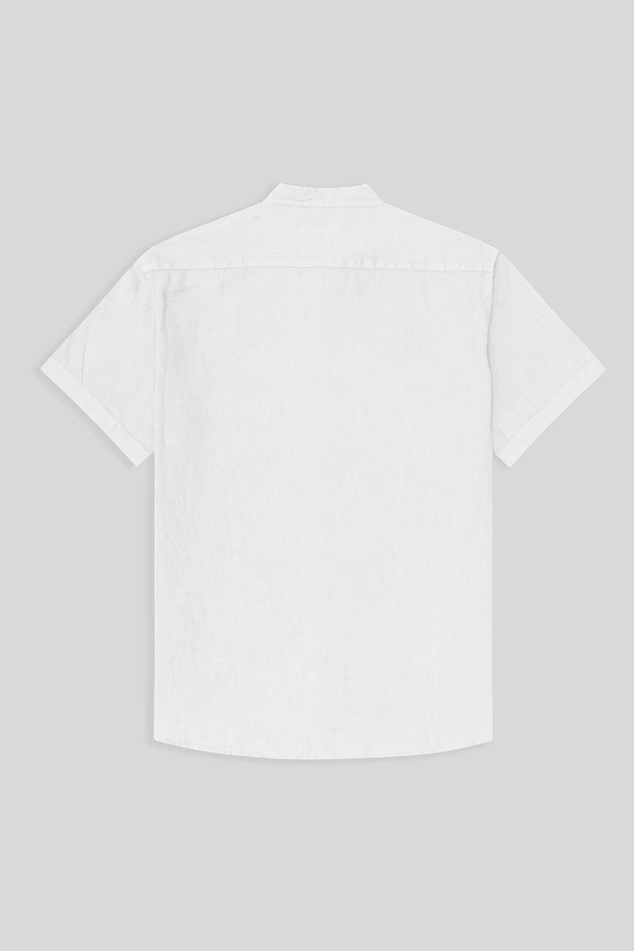 basic linen shirt mao white mc - soloio