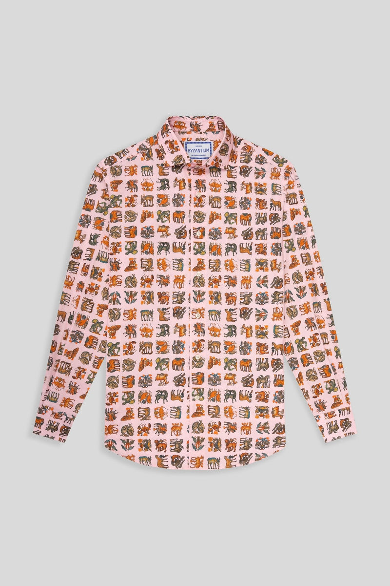 byzantium cotton shirt pink - soloio