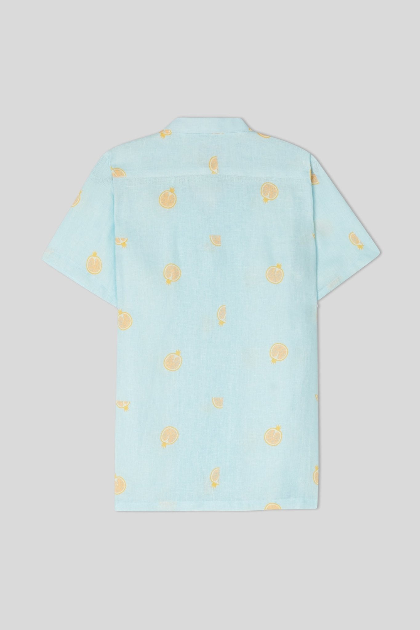 bastión linen shirt mc sky blue - soloio