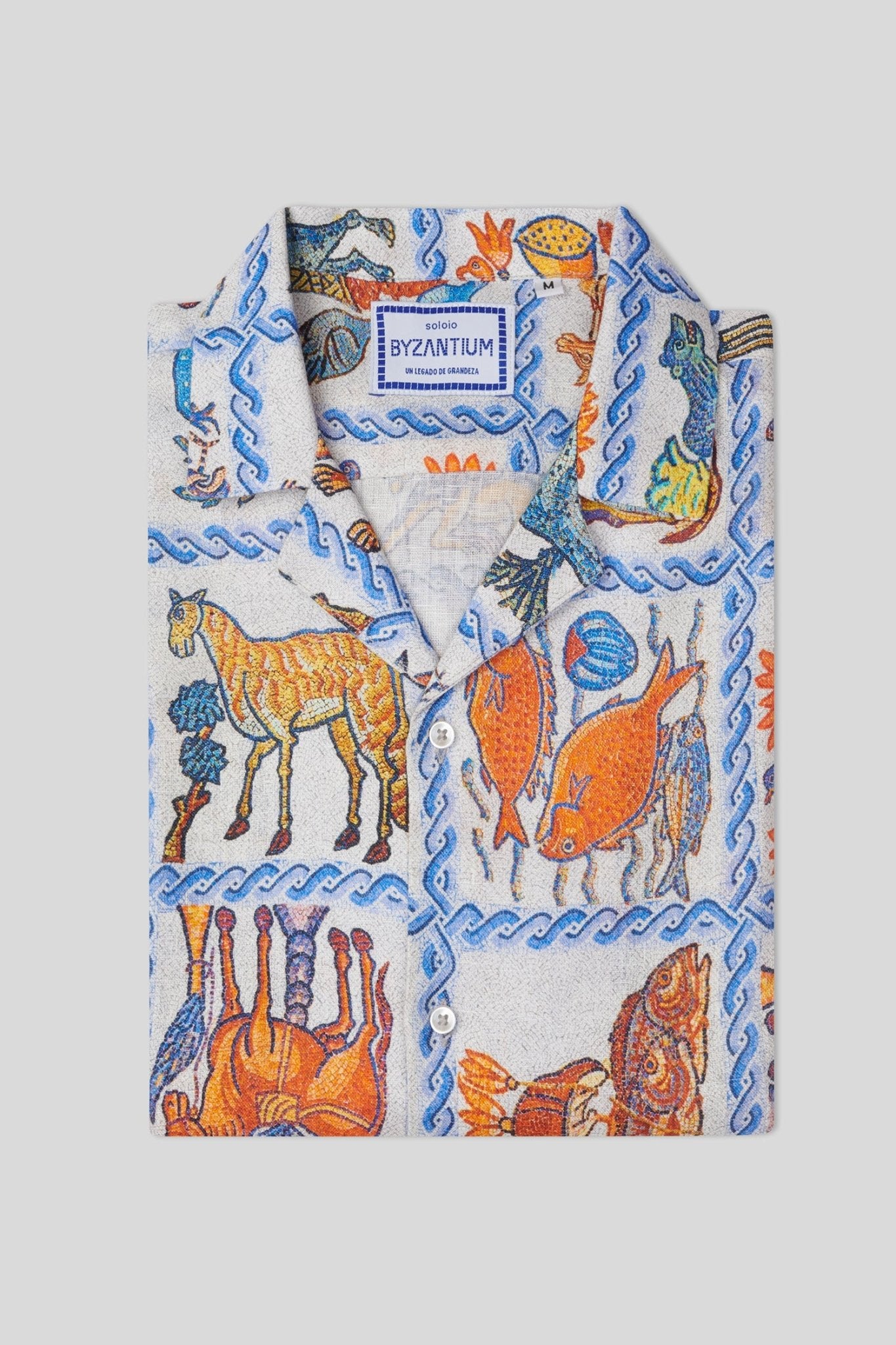 byzantium linen shirt mc - soloio
