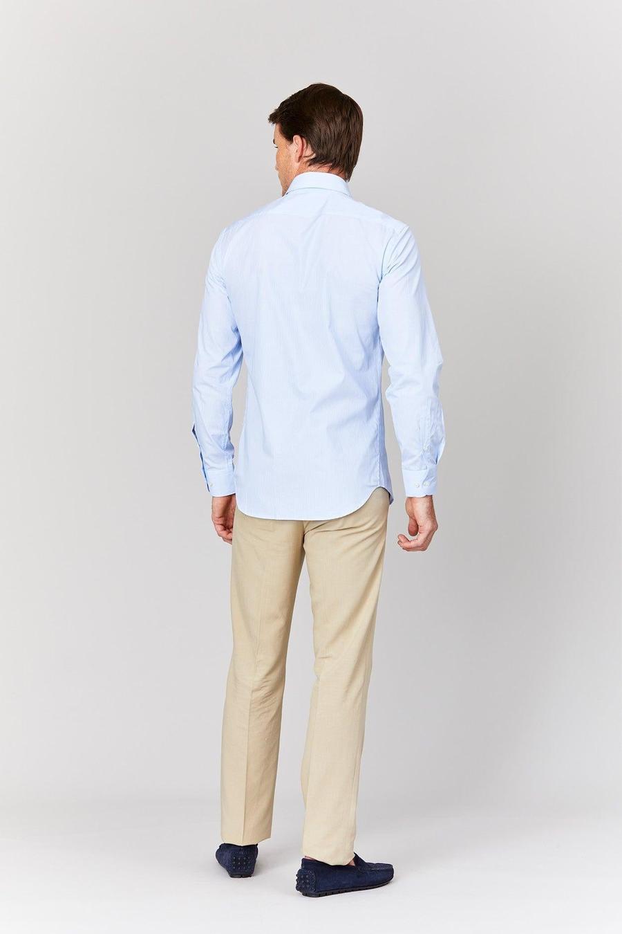 basic muslin cotton shirt sky blue - soloio