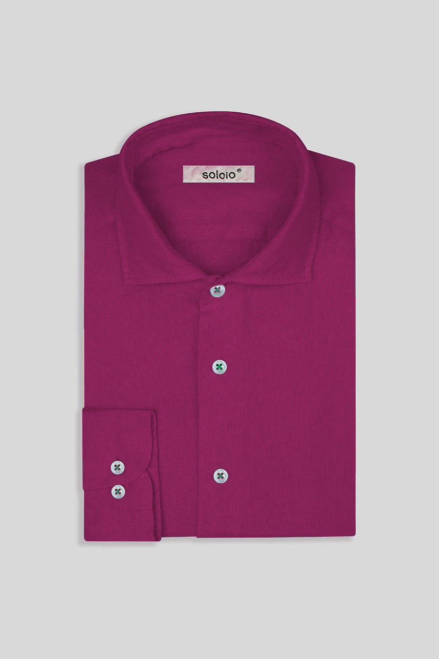 men’s linen shirt fuxia