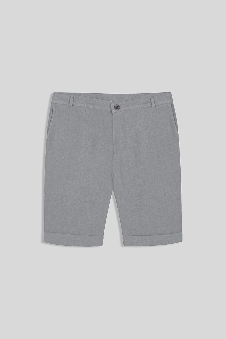 men’s linen bermuda smoke