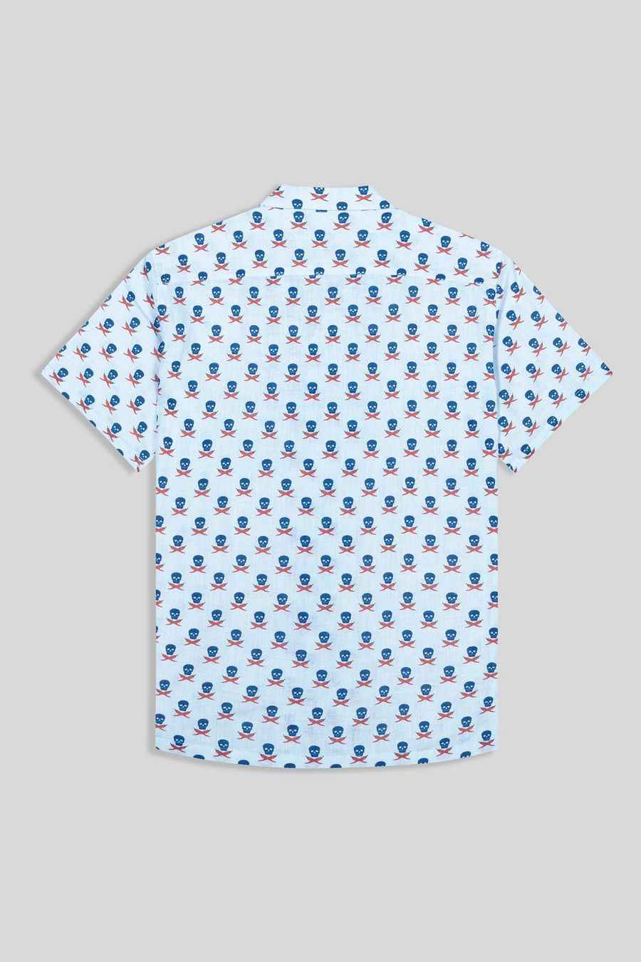 Men's linen shirt icement skull