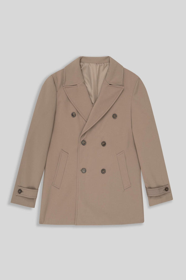 men’s mixed fabric camel luciano coat