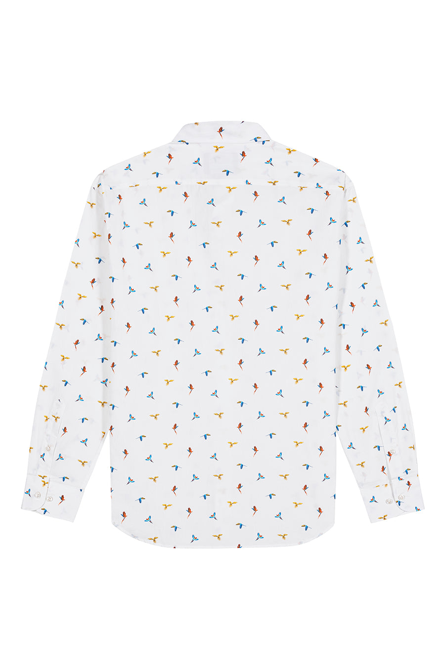 men’s cotton shirt white small macaws