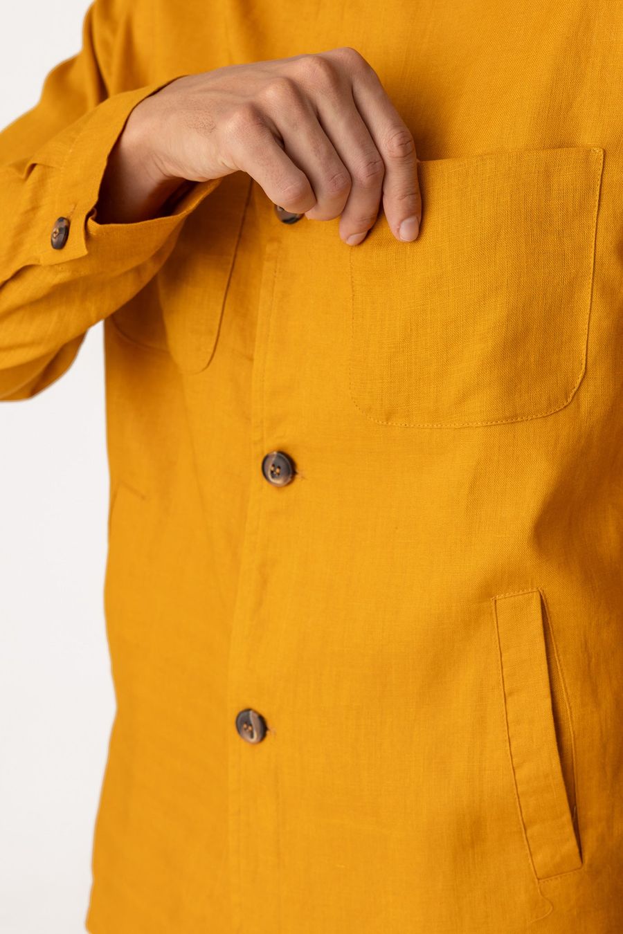 men’s linen jacket yellow battista3