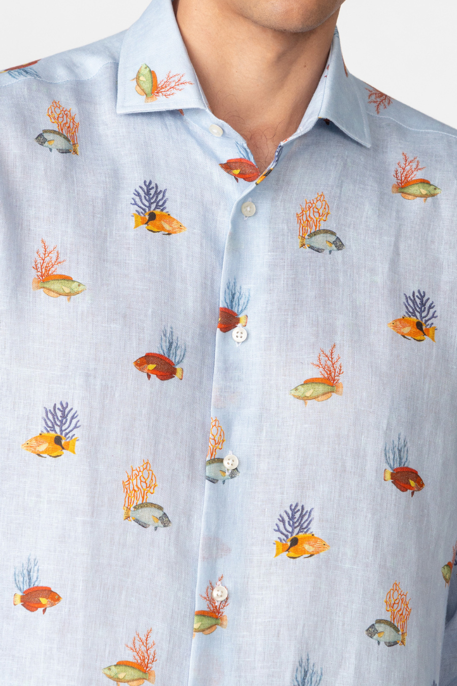 men’s linen shirt light blue grampus5