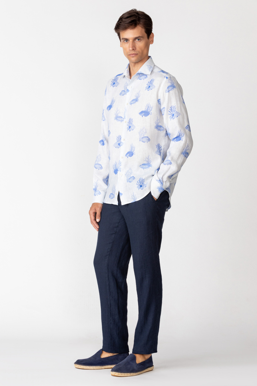 men’s linen shirt light blue leviatan4