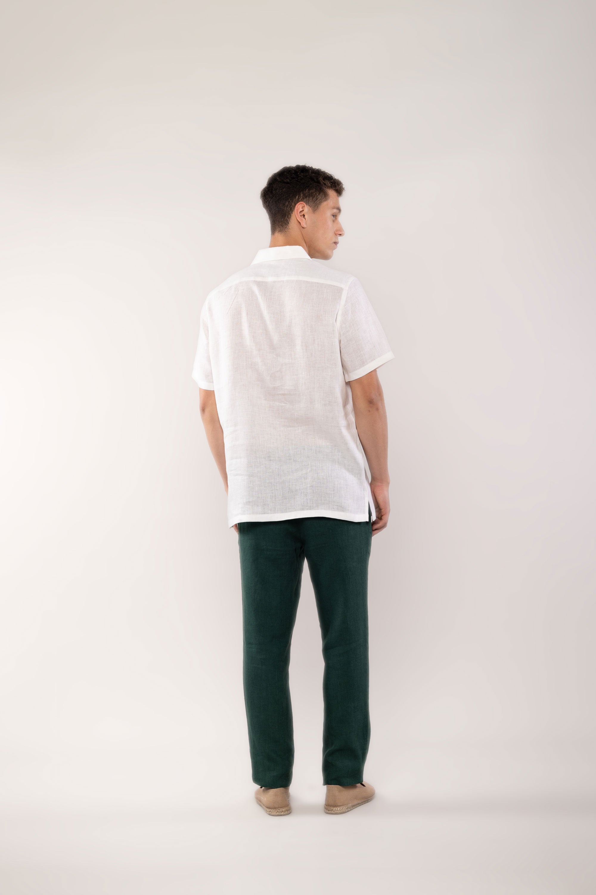 men’s linen shirt red mirzo