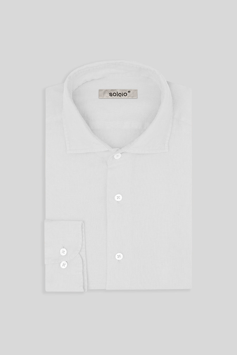 basic linen shirt white - soloio
