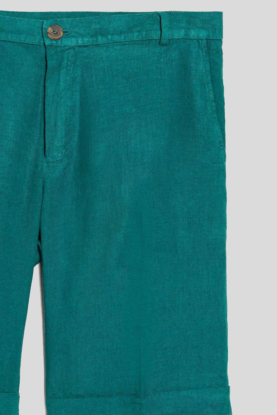 basic linen bermuda shorts alpes - soloio