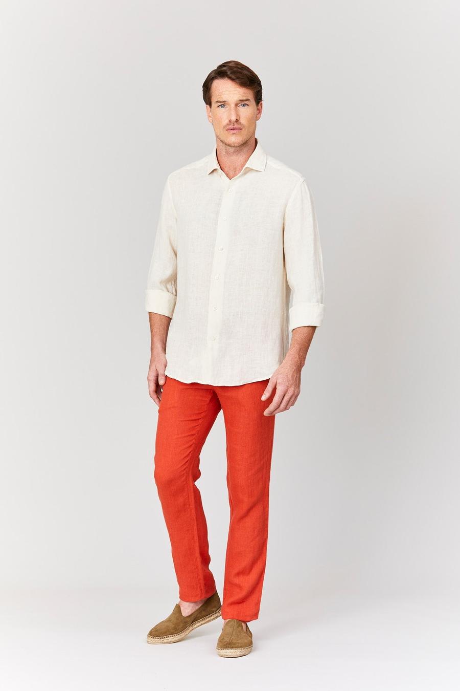 chili basic linen pants - soloio