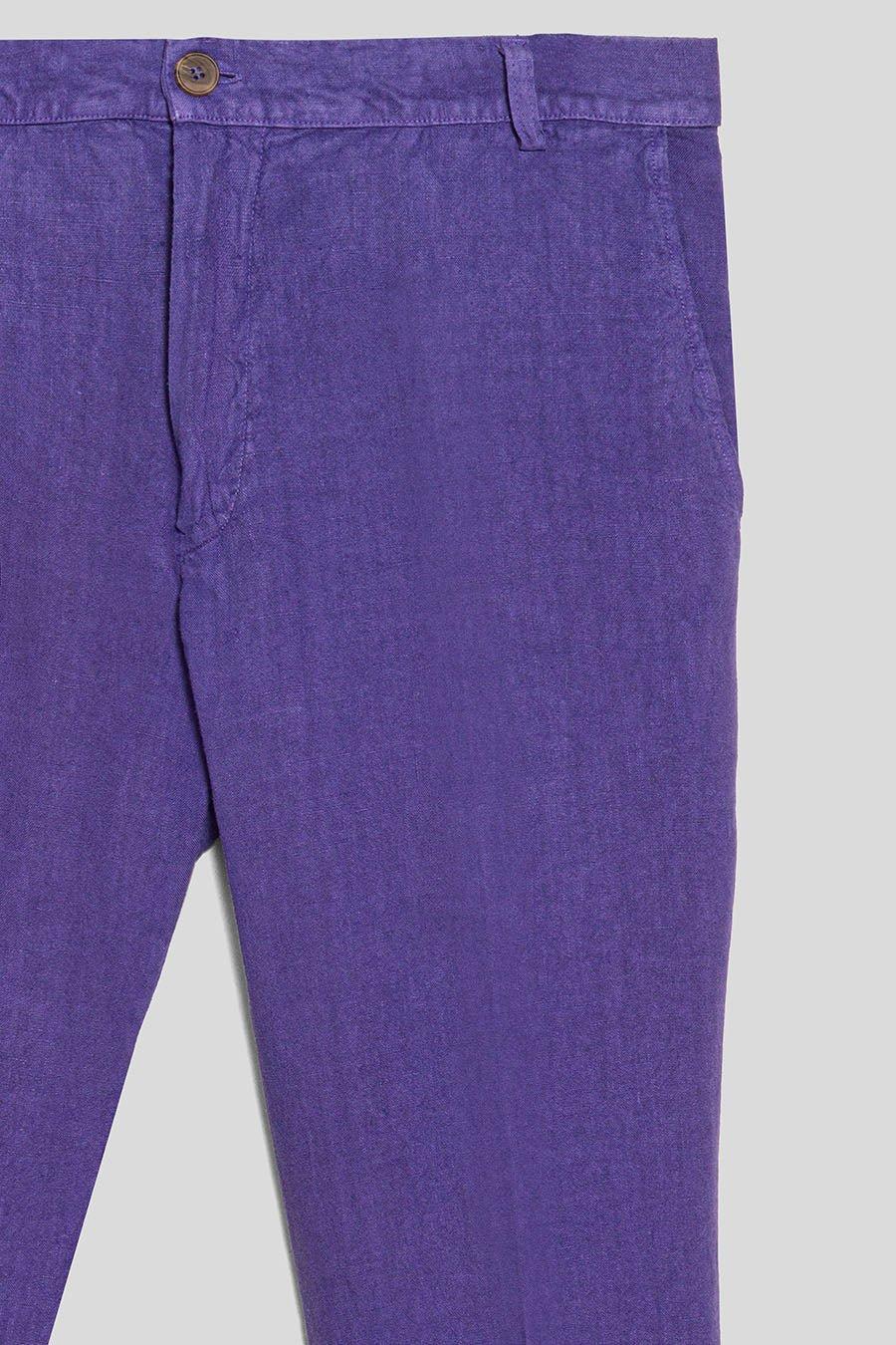 Pantalón de lino uva para hombre