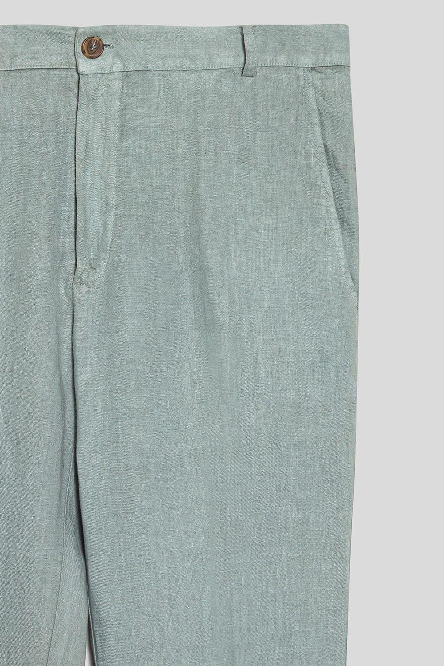 linen pants donato lead grey - soloio