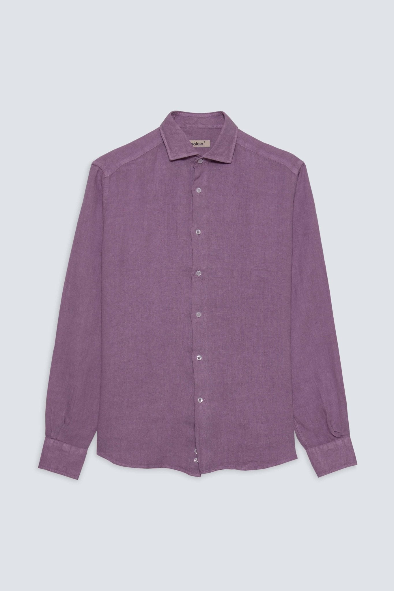 basic linen shirt grape - soloio