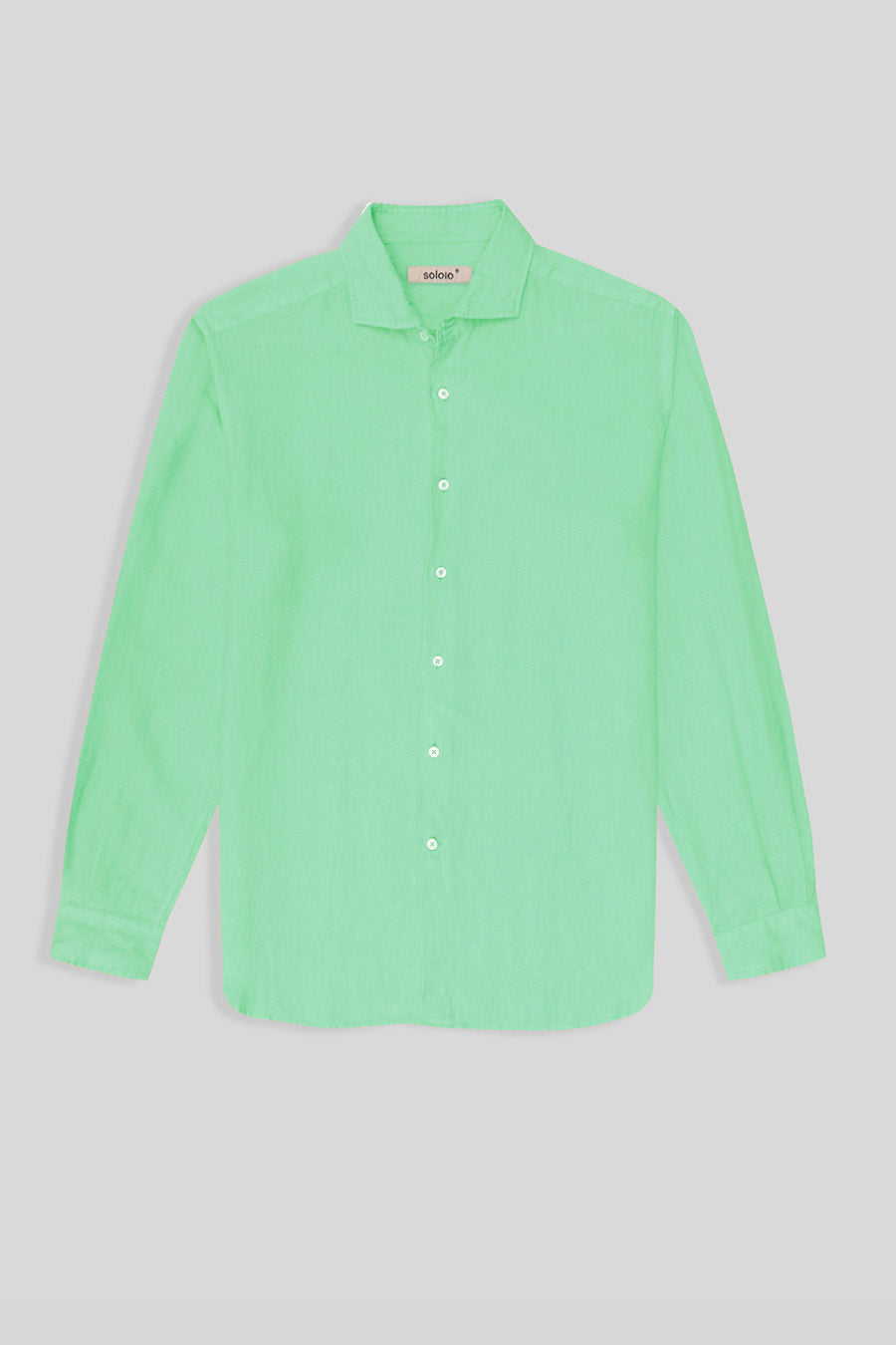 camisa básica de lino honeydew