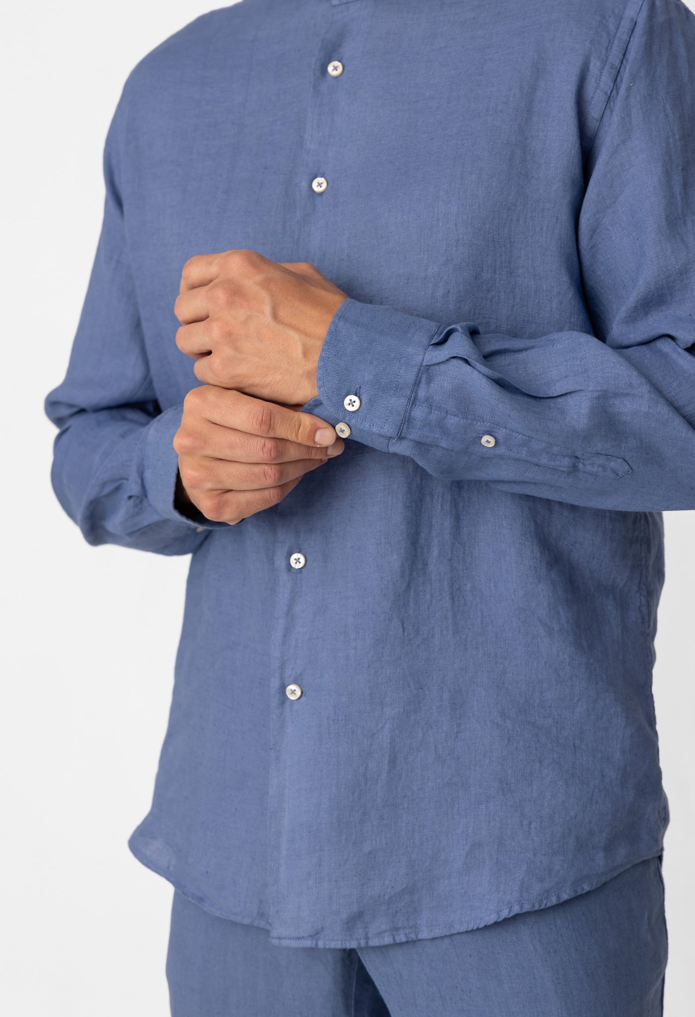 basic linen shirt mao jeans