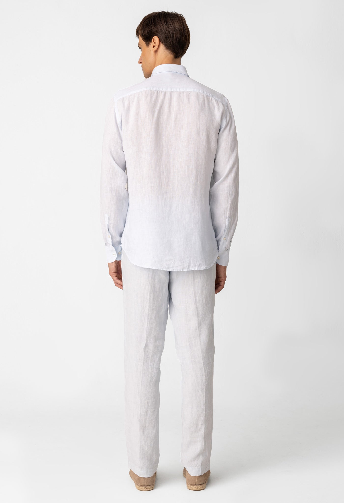 basic linen shirt light blue