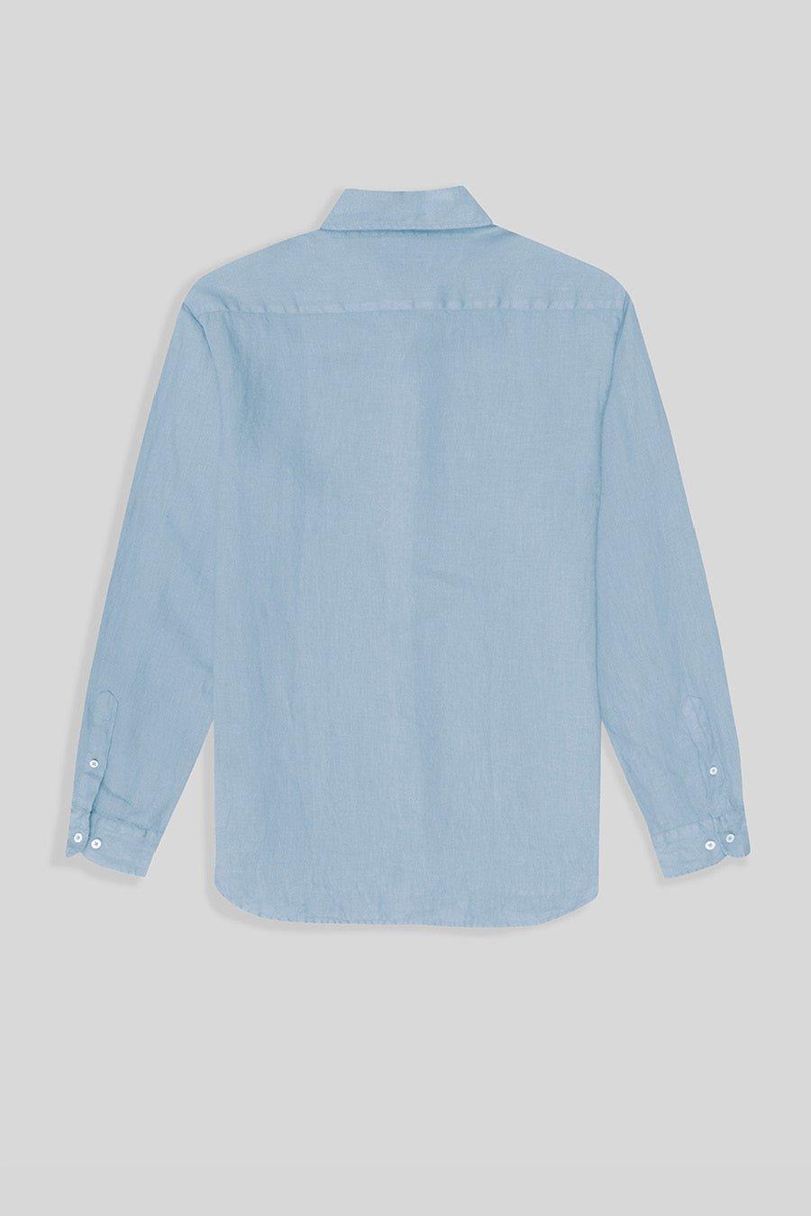 basic linen shirt sky blue - soloio