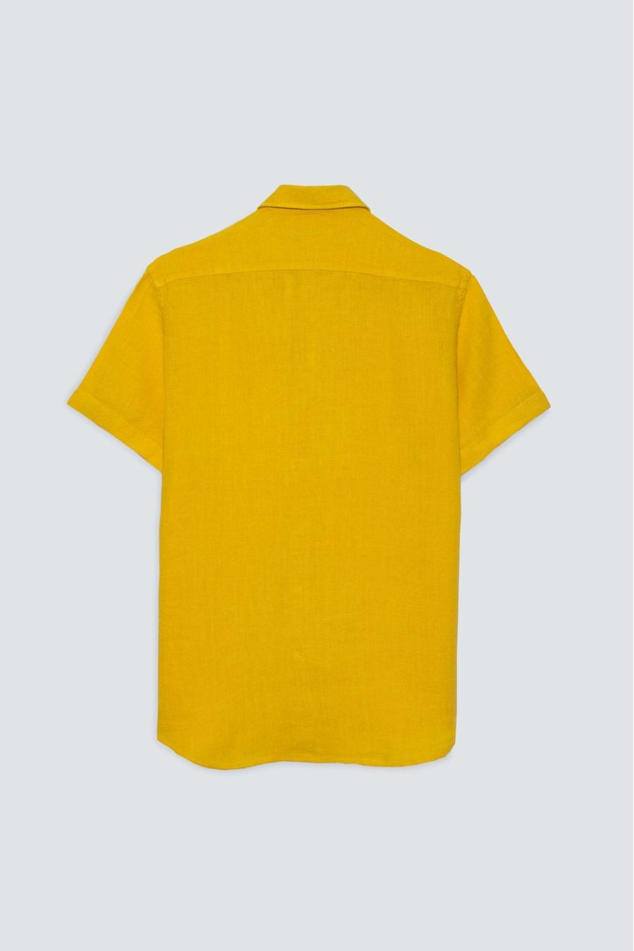 basic linen shirt yellow fruit mc - soloio