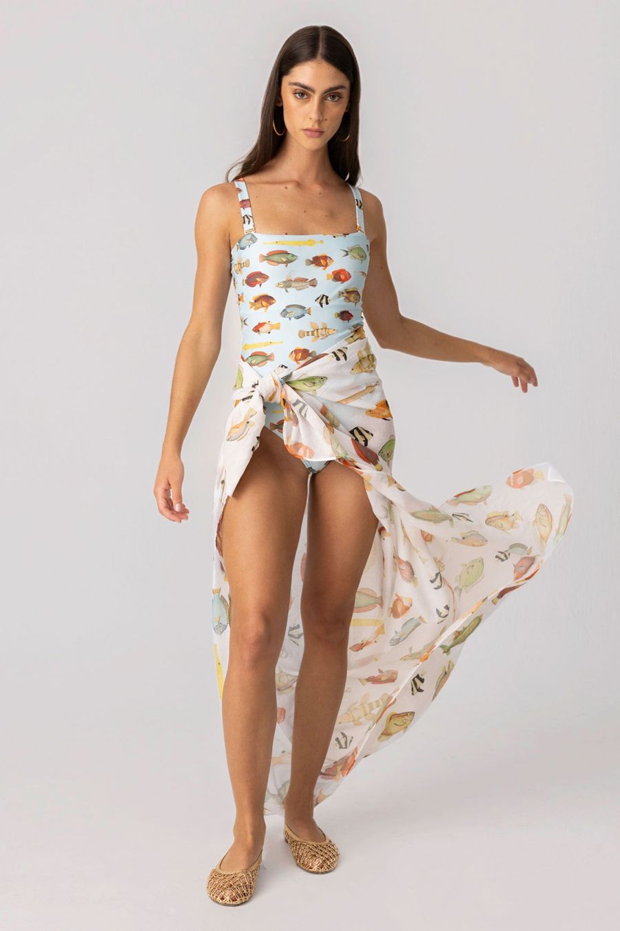 pareo de algodón ned para mujer