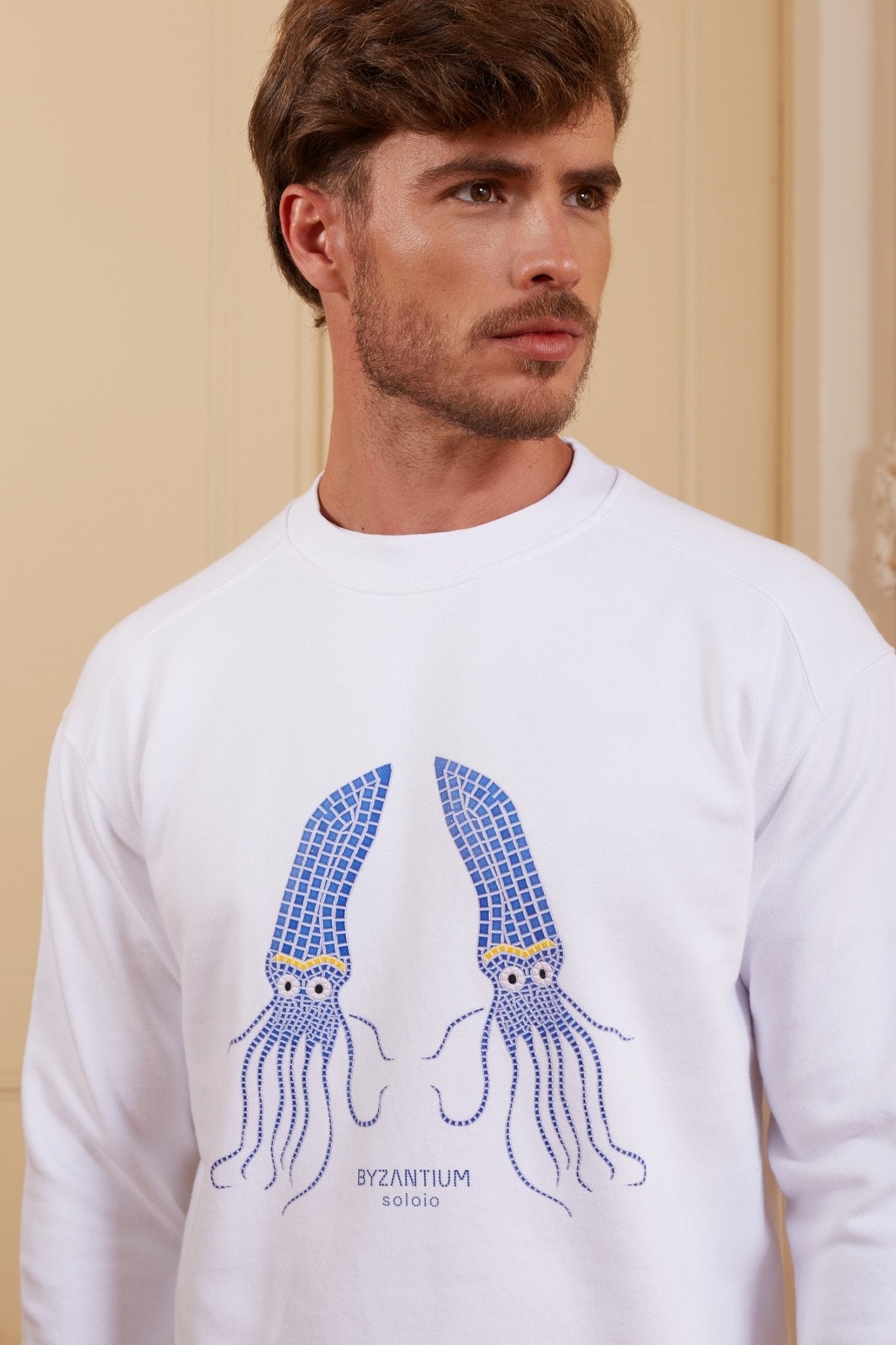 petra sweatshirt white - soloio